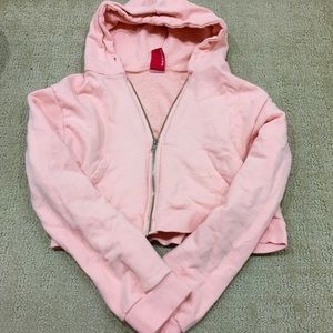 🌸Coral Cropped Hoodie